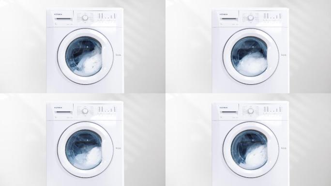 视频洗衣机洗衣服