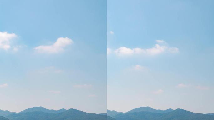 晴朗的天气，杭州西湖蓝天白云延时摄影