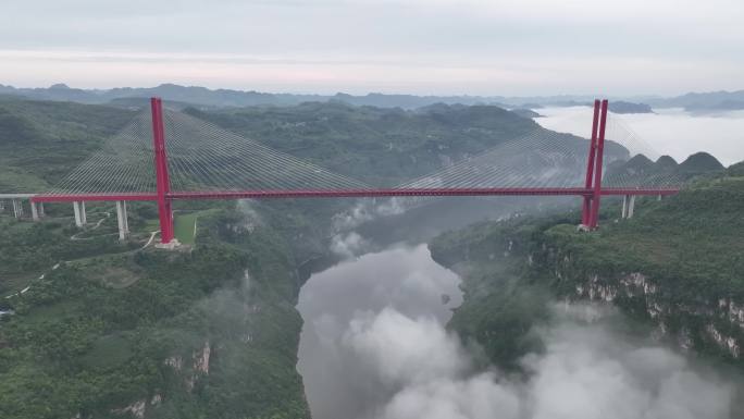 贵州鸭池河大桥全景素材V（4K）