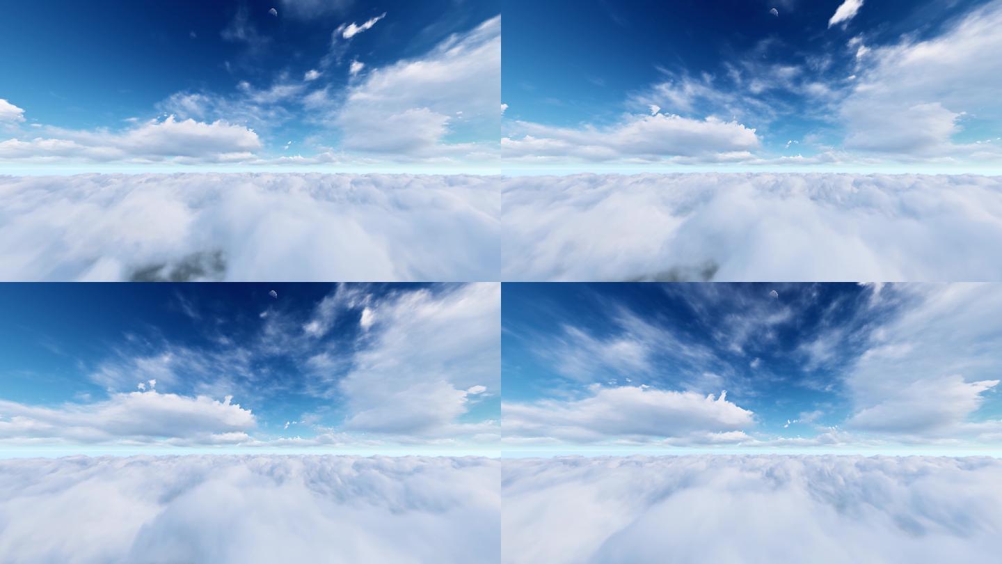 蓝天白云云朵云层