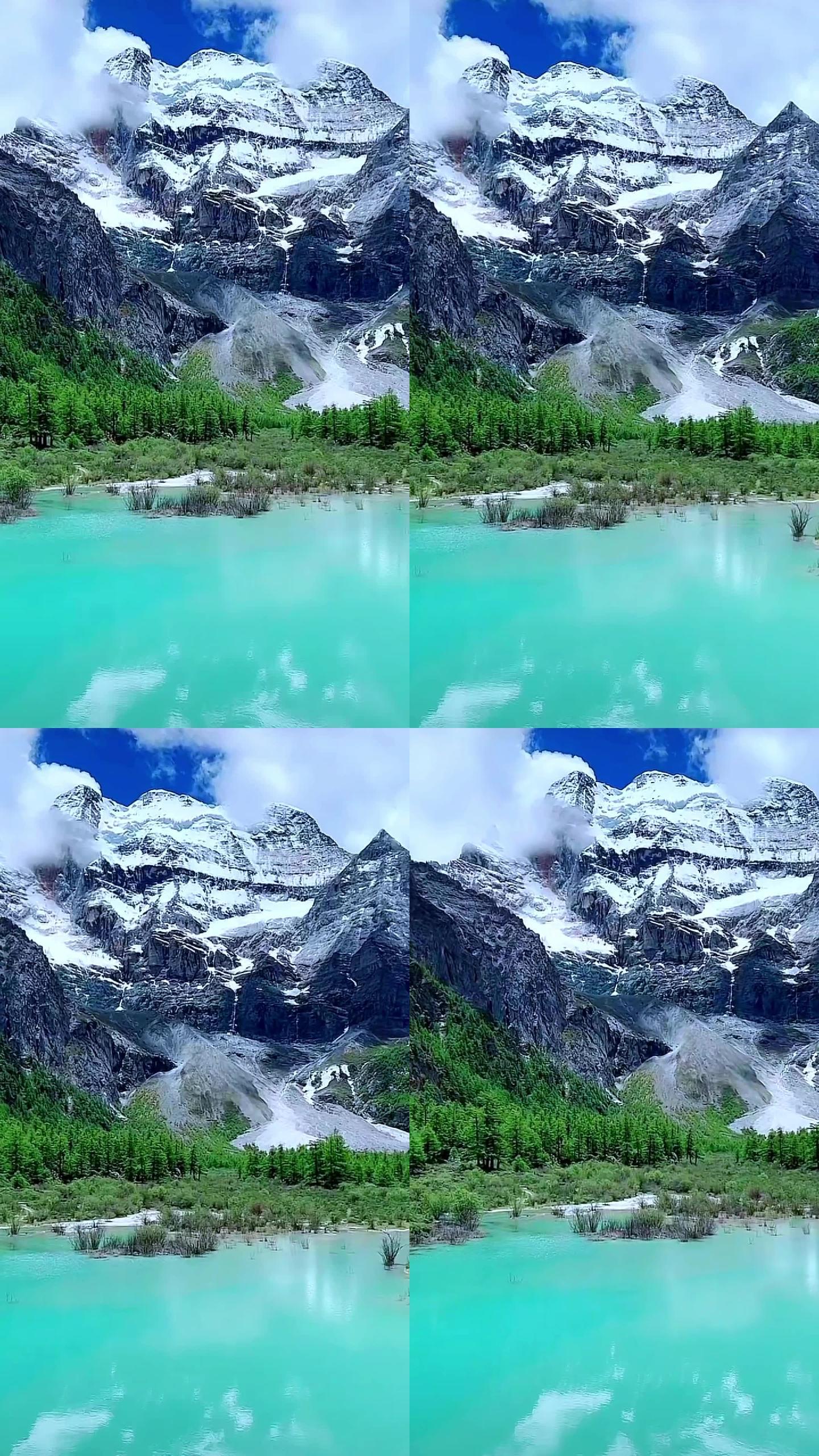 绿湖雪山