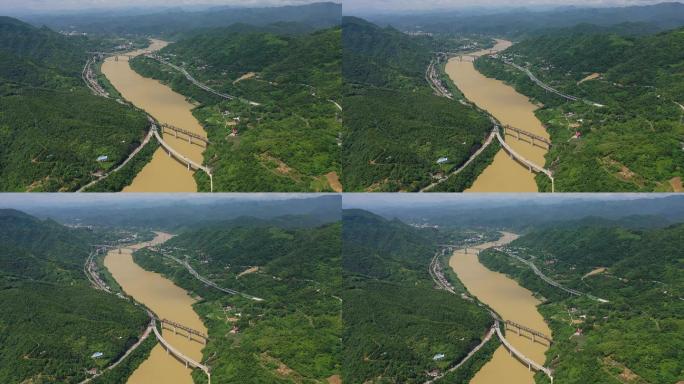 原创 陕西安康汉江三峡自然风光航拍