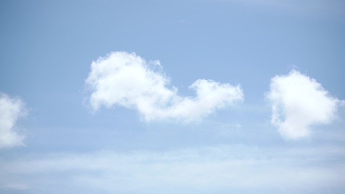 实拍蓝天白云，夏季天空，风起云涌