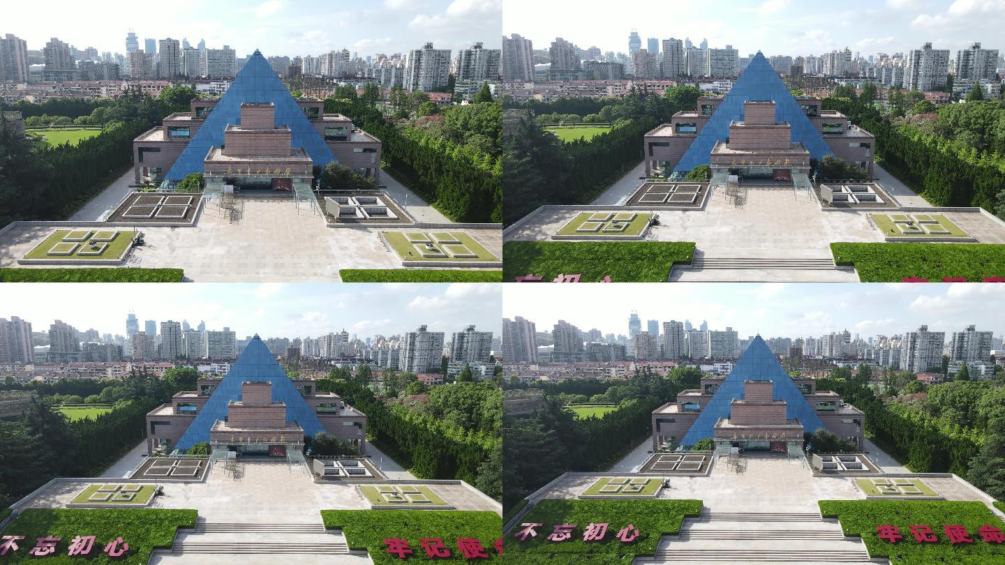 上海龙华烈士陵园4K航拍原素材
