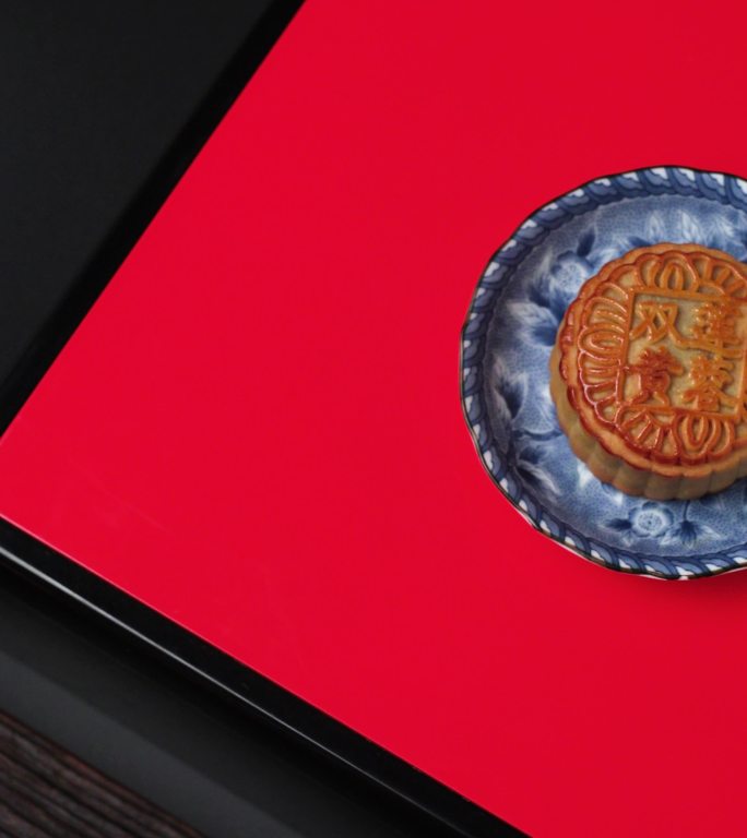 中秋节月饼摆拍特写