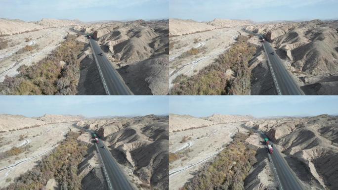 新疆阿尔金山G315国道公路交通运输航拍