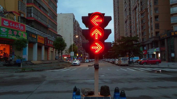红绿灯红灯变换绿灯绿灯切换黄灯交通标识