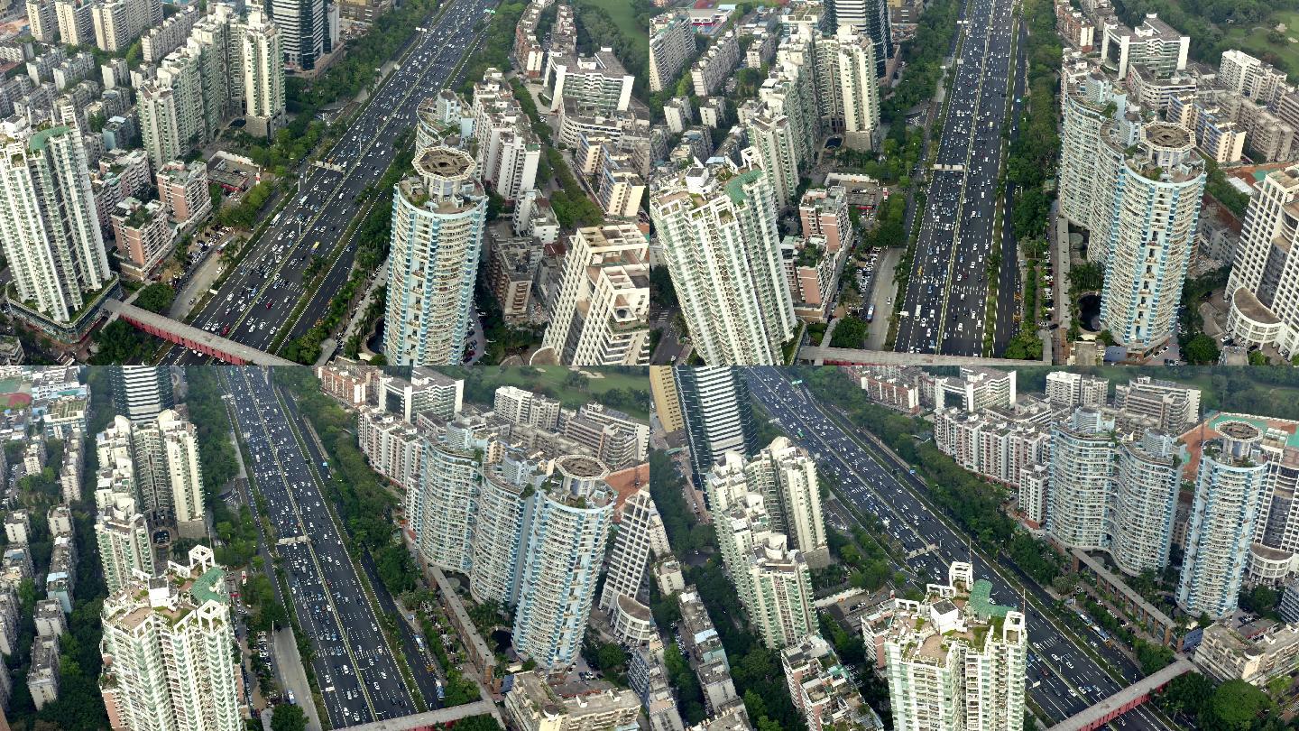 原创深圳滨河大道高视角 4K航拍