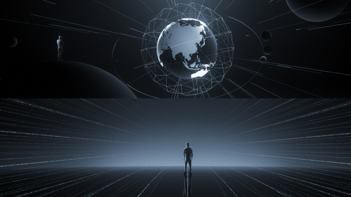 超宽屏宇宙地球开场片头C4D工程