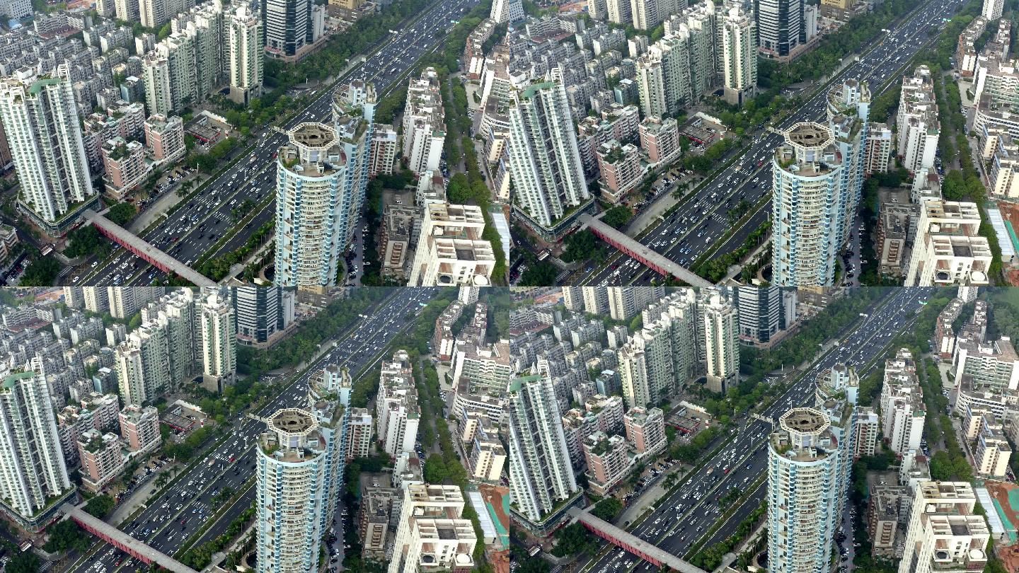 原创深圳滨河大道高视角 4K航拍