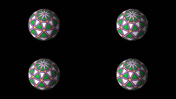 花式纹理旋转球球体