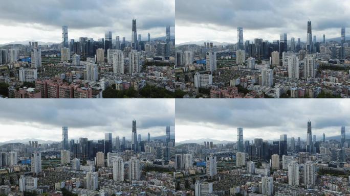 0001_D航拍城市建筑高楼楼群写字楼
