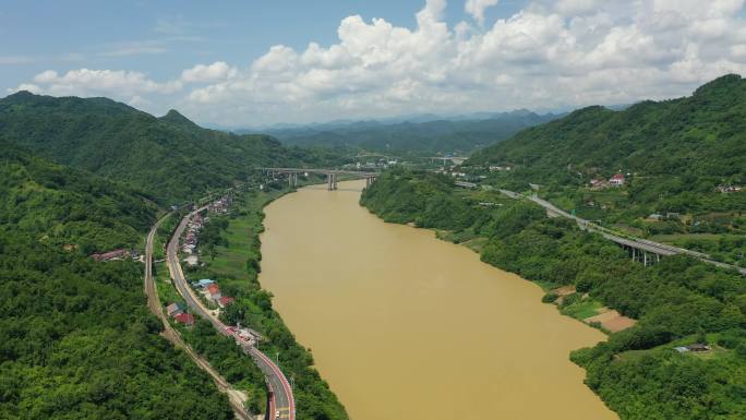 原创 湖北十堰市汉江峡谷自然风光