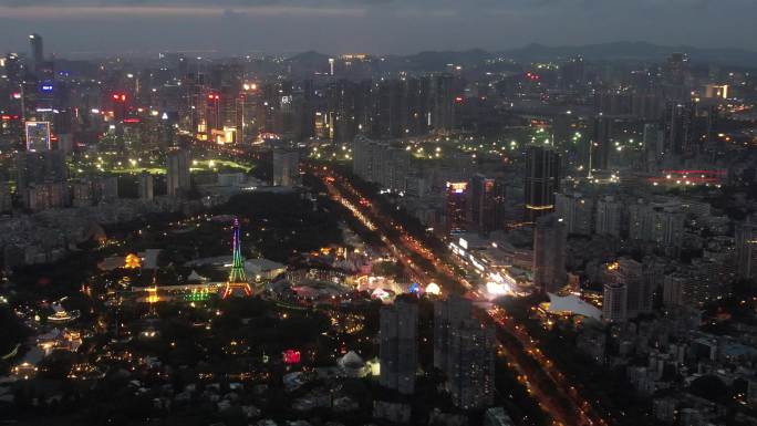 深圳南山区世界之窗夜景