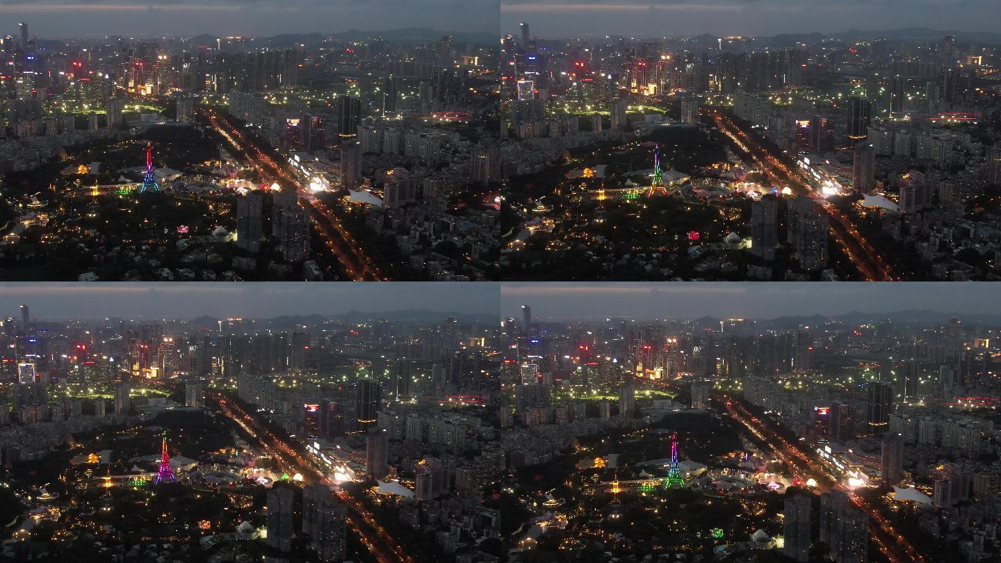 深圳南山区世界之窗夜景