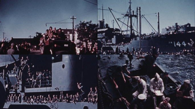 1945年美军第六师抵达青岛
