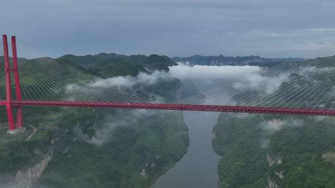贵州鸭池河大桥全景素材（5K）