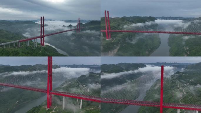 贵州鸭池河大桥全景素材（5K）