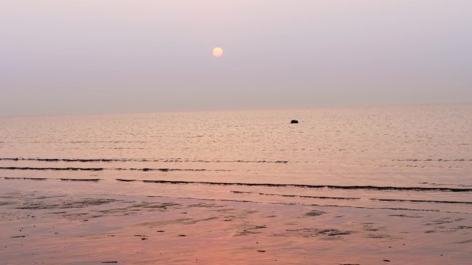 海边黄昏，傍晚海边，傍晚沙滩