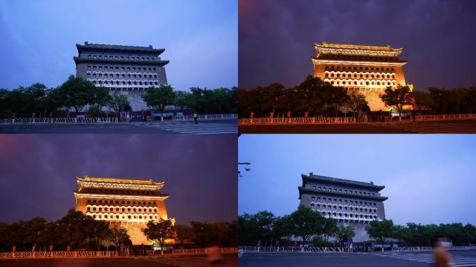 北京正阳门夜景视频素材4K