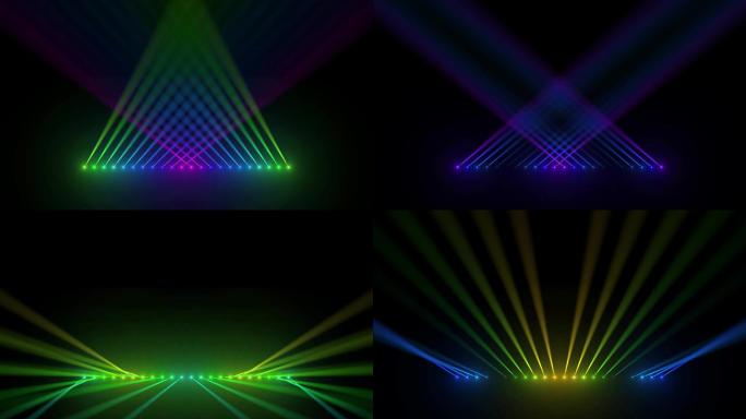 4K22灯七彩变色动感舞台射灯摇摆探照灯