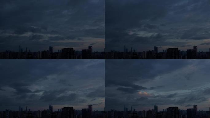 城市清晨乌云翻滚02【延时】