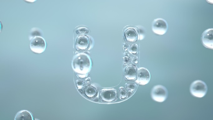 水泡玻璃球三维动画广告素材背景