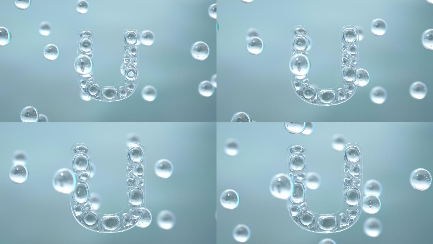 水泡玻璃球三维动画广告素材背景