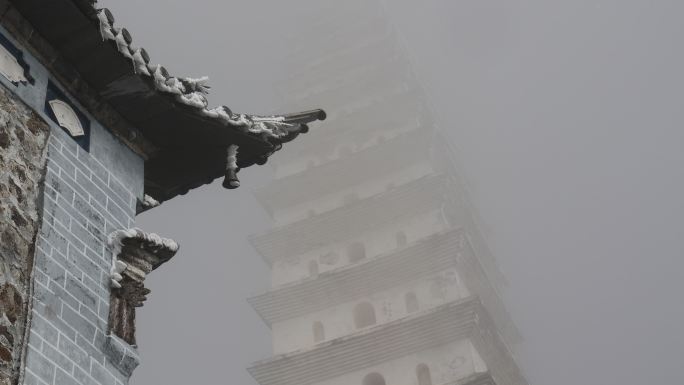 雪景 大理鸡足山   寺庙     宾川