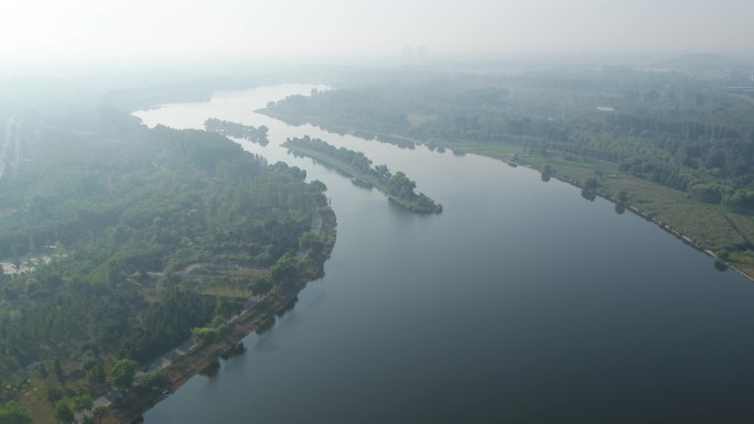 北京通州航拍大运河公园