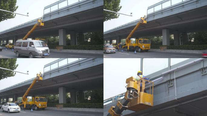 干净 环卫 清洁工 公路 清洁