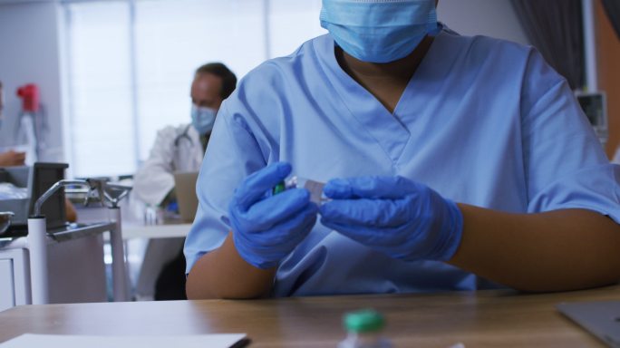 医护人员工作场景接种核酸检测抗疫医疗医院