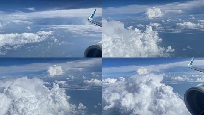 飞机机舱看云层01