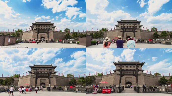 4K原创 西安永宁门向前大范围移动延时