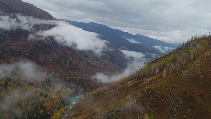 新疆  高原 帕米尔高原  秋色 河流