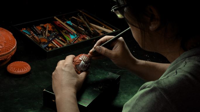 漆雕 传统手工艺 雕刻