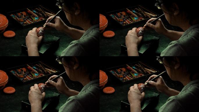 漆雕 传统手工艺 雕刻