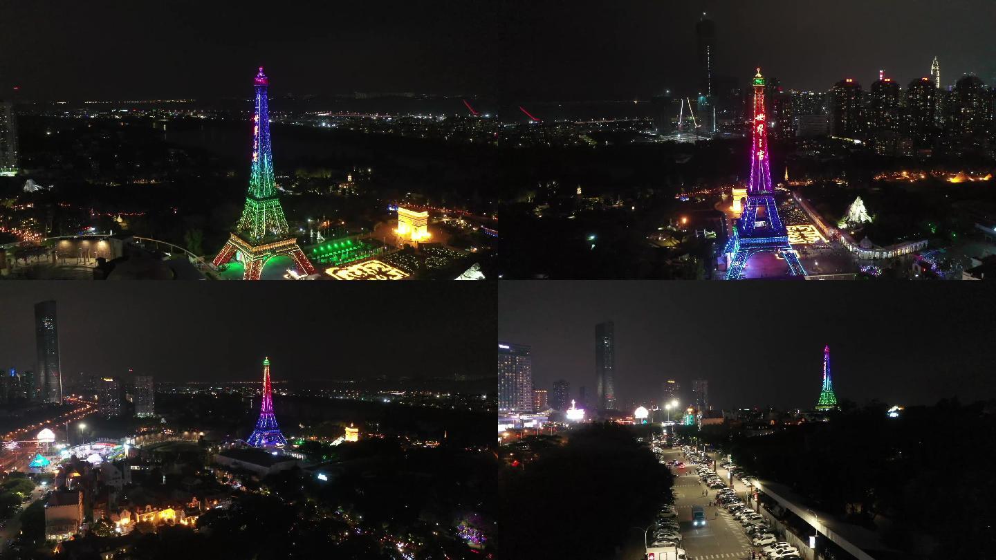 深圳世界之窗夜景航拍
