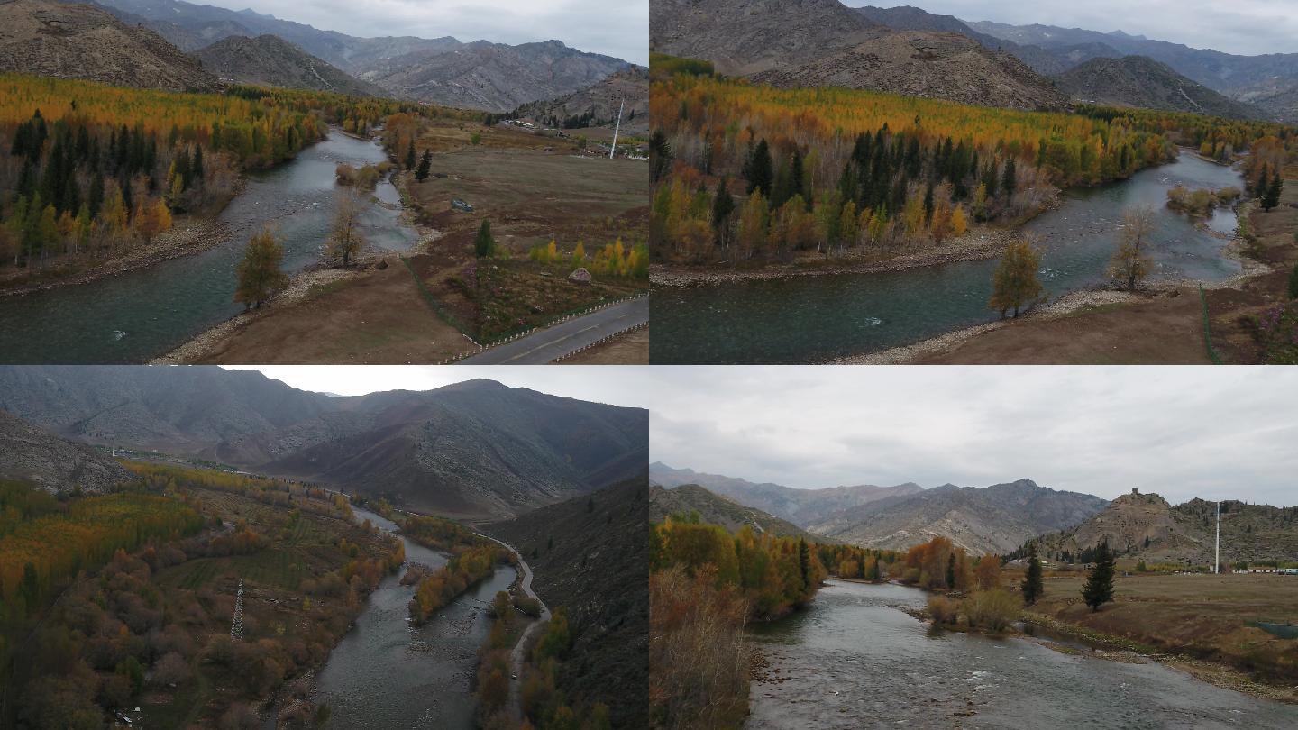 新疆  高原 帕米尔高原  秋色 河流