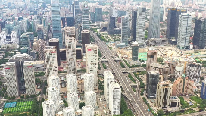 北京航拍国贸CBD 中国尊 央视大楼
