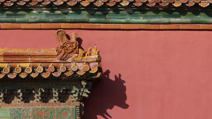 秋天的故宫博物院故宫博物院城墙一角中国美