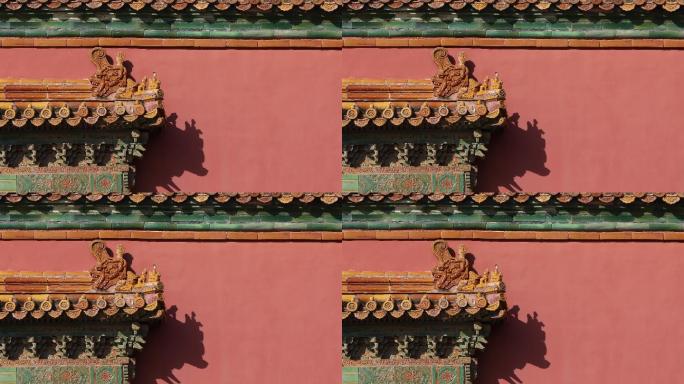 秋天的故宫博物院故宫博物院城墙一角中国美