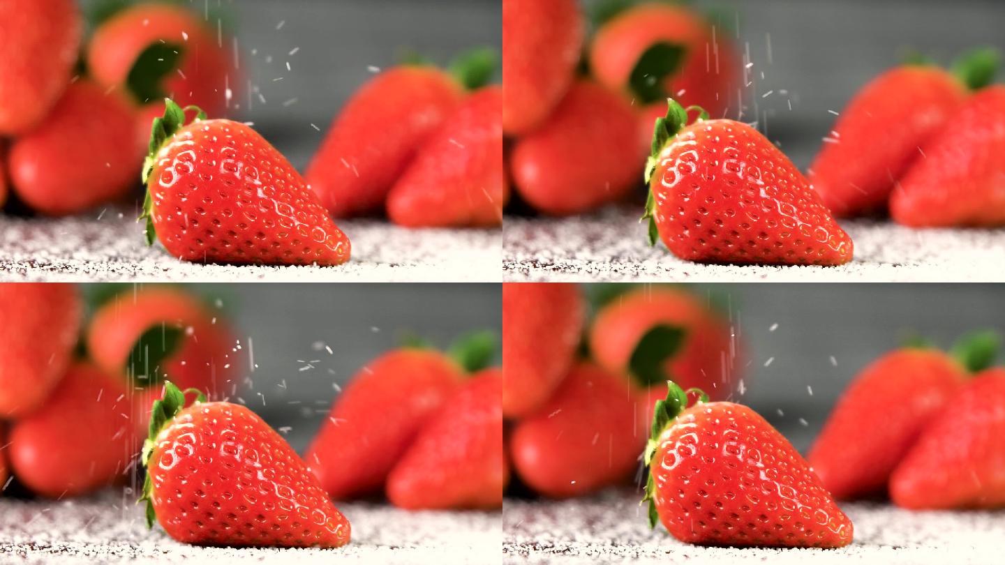水果 水花 实拍 高清 草莓