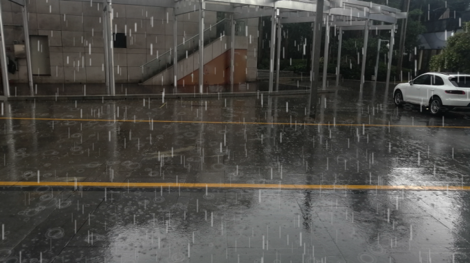 下雨涟漪透明背景视频素材下载小中雨大暴雨