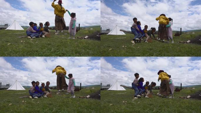 四川宣传片记录片阿坝藏族家庭生活游戏摄影