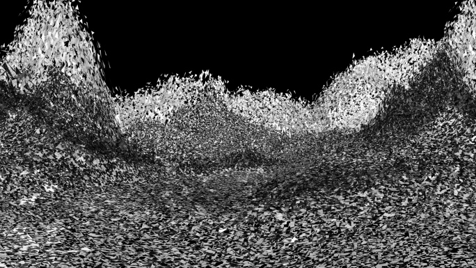 【4K时尚背景】黑白山体虚拟粒子碎片光影