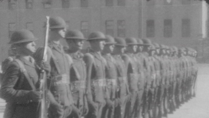 二十年代美军在北京接受检阅