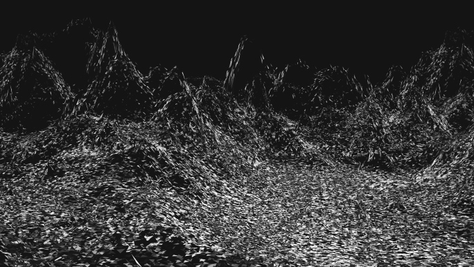 【4K时尚背景】炫酷山体虚拟粒子碎片光影