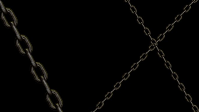 4K铁锁锁链运动动态素材带通道