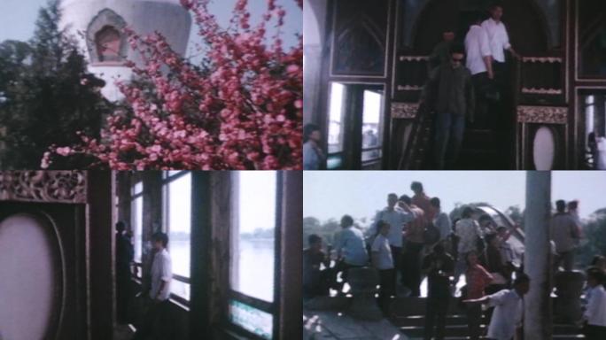 八十年代初北京颐和园中外游客